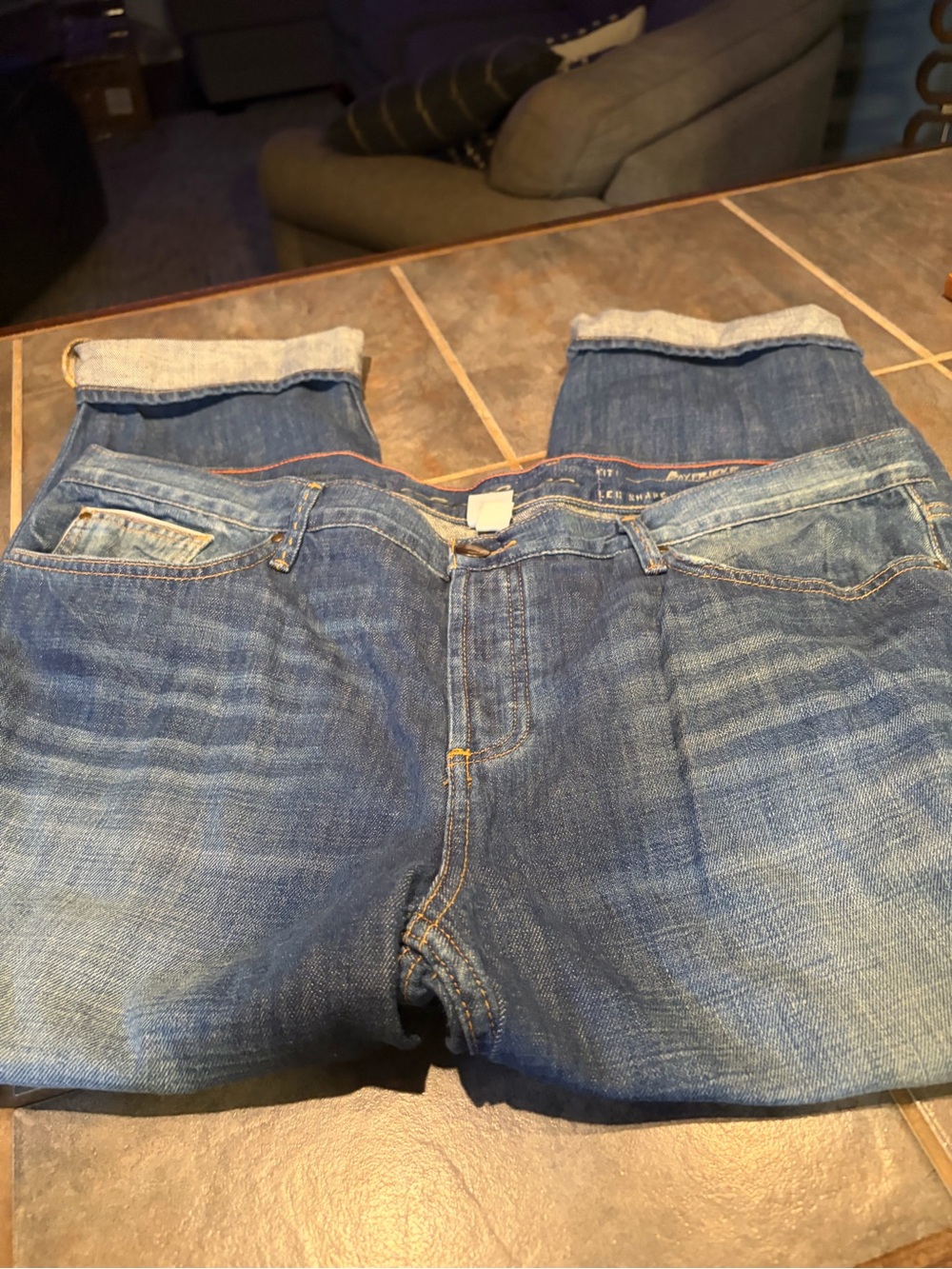 Eddie Bauer Women's Cropped Blue Denim Jeans